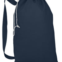 BAGANDTOTE DRAWSTRING SMALL / NAVY Wholesale Heavy Canvas Laundry Bags W/Shoulder Strap