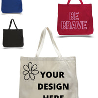 BAGANDTOTE Lunch Boxes & Totes Get Your Hands On The Perfect Custom Canvas Jumbo Tote Bag!
