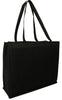 BAGANDTOTE Polyester BLACK Zippered Large Tote Bags - Reusable Grocery Bags