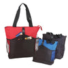 BAGANDTOTE Polyester CHEAP NON-WOVEN TOTE BAG WITH ZIPPER TWO-TONE
