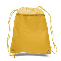 BAGANDTOTE Polyester GOLD Polyester Cheap Drawstring Bags with Front Pocket