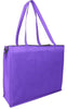 BAGANDTOTE Polyester PURPLE Zippered Large Tote Bags - Reusable Grocery Bags