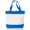 BAGANDTOTE TOTE BAG ROYAL Tri-Color Deluxe Poly Zipper Beach Tote Bags