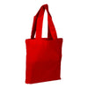 BAGANDTOTE.COM CANVAS TOTE BAG Red 100% Cotton Sheeting Large Tote. Economy Tote with mini gusset