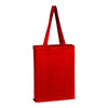 BAGANDTOTE.COM CANVAS TOTE BAG Red 100% Cotton Sheeting Large Tote. Economy Tote with mini gusset
