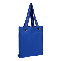 BAGANDTOTE.COM CANVAS TOTE BAG ROYAL 100% Cotton Heavy Canvas Tote Bag With Large Grommets And Stripped Handles