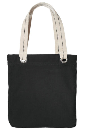 Bag Canvas Tote Bag BLACK Heavy Canvas tote Bag With Natural Color handle