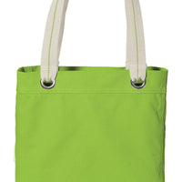 Bag Canvas Tote Bag LIME Heavy Canvas tote Bag With Natural Color handle
