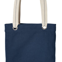 Bag Canvas Tote Bag NAVY Heavy Canvas tote Bag With Natural Color handle