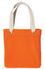 Bag Canvas Tote Bag ORANGE Heavy Canvas tote Bag With Natural Color handle