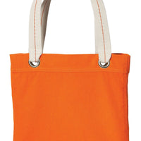 Bag Canvas Tote Bag ORANGE Heavy Canvas tote Bag With Natural Color handle