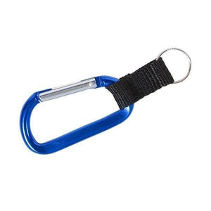Bag Key chain Blue Keychain Carabiner w/ Strap and Split Ring