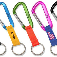 Bag Key chain Keychain Carabiner w/ Strap and Split Ring