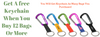 Bag Key chain Keychain Carabiner w/ Strap and Split Ring