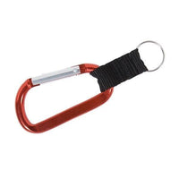 Bag Key chain Red Keychain Carabiner w/ Strap and Split Ring