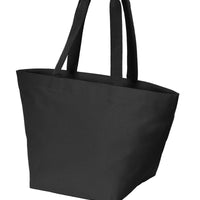 BAGANDTOTE Canvas Tote Bag BLACK Carry All Zip Polyester Canvas Tote Bag