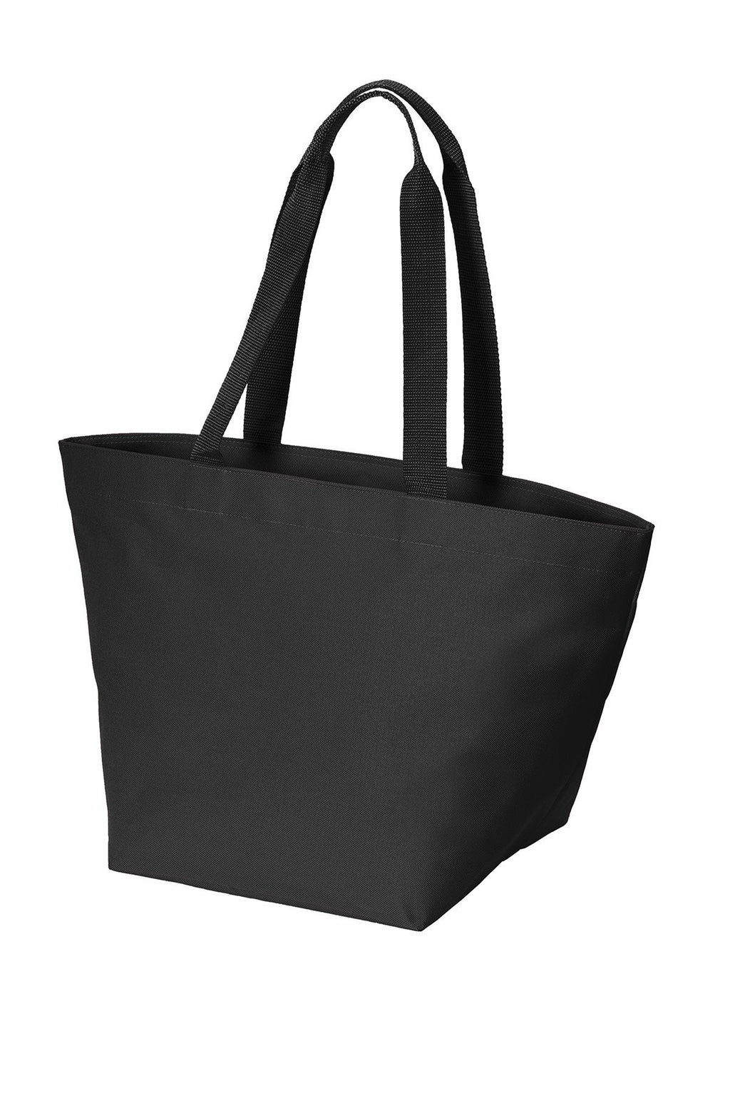 BAGANDTOTE Canvas Tote Bag BLACK Carry All Zip Polyester Canvas Tote Bag