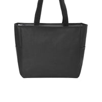 BAGANDTOTE CANVAS TOTE BAG BLACK Essential Zip Polyester Canvas Tote Bag