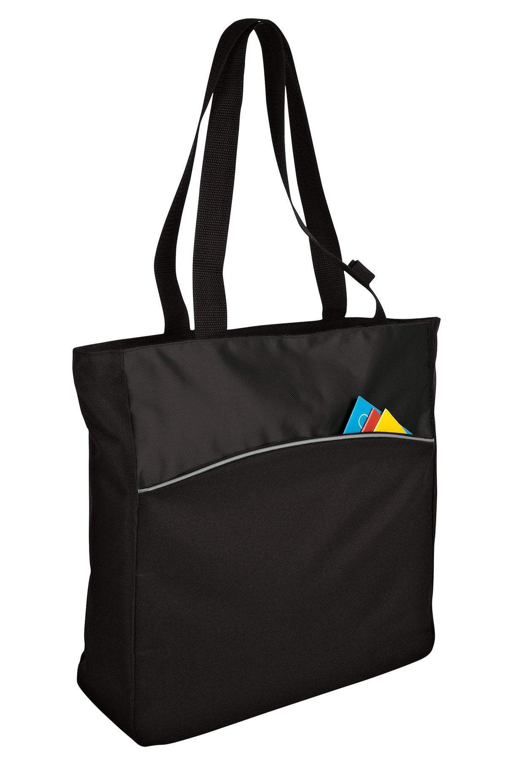 Two-Tone Colorblock Polyester Canvas tote Bag