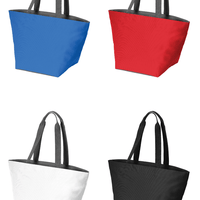 BAGANDTOTE Canvas Tote Bag Carry All Zip Polyester Canvas Tote Bag