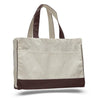 BAGANDTOTE CANVAS TOTE BAG CHOCOLATE Cotton Canvas Tote Bag with Inside Zipper Pocket