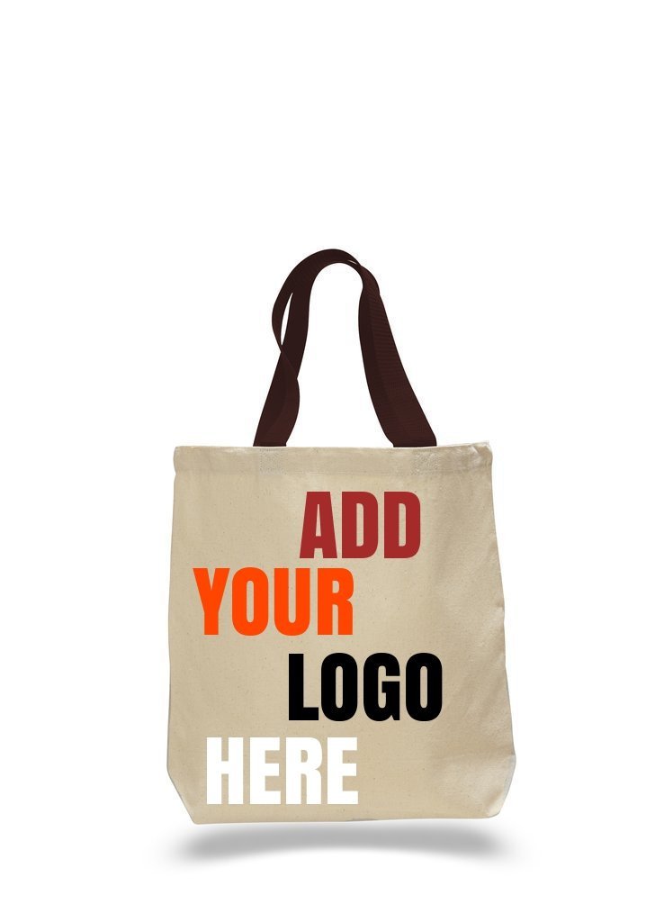 CUSTOM COTTON CANVAS TOTE BAGS WITH CONTRAST HANDLES | BAGANDTOTE.COM