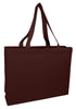 BAGANDTOTE CANVAS TOTE BAG CHOCOLATE Full Gusset Heavy Cheap Canvas Tote Bags