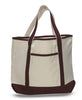 BAGANDTOTE CANVAS TOTE BAG CHOCOLATE Jumbo Size Heavy Canvas Deluxe Tote Bag