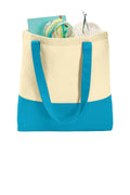 BAGANDTOTE CANVAS TOTE BAG Colorblock Cotton Canvas Tote Bag
