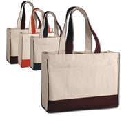 BAGANDTOTE CANVAS TOTE BAG Cotton Canvas Tote Bag with Inside Zipper Pocket