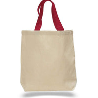 CUSTOM COTTON CANVAS TOTE BAGS WITH CONTRAST HANDLES