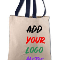 CUSTOM COTTON CANVAS TOTE BAGS WITH CONTRAST HANDLES