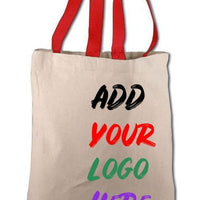 CUSTOM COTTON CANVAS TOTE BAGS WITH CONTRAST HANDLES