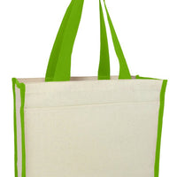 BAGANDTOTE CANVAS TOTE BAG Custom Heavy Canvas Tote Bag With Colored Trim