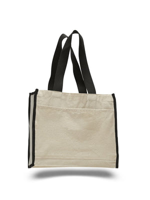 BAGANDTOTE CANVAS TOTE BAG Custom Heavy Canvas Tote Bag With Colored Trim