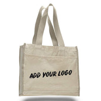 CUSTOM HEAVY CANVAS TOTE BAG WITH COLORED TRIM