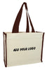 CUSTOM HEAVY CANVAS TOTE BAG WITH COLORED TRIM