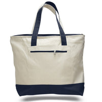 BAGANDTOTE CANVAS TOTE BAG Custom Heavy Canvas Zippered shopping Tote Bag