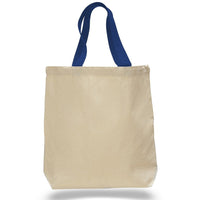 BAGANDTOTE CANVAS TOTE BAG Custom Heavy Cotton Canvas Tote Bag With Contrast Handles