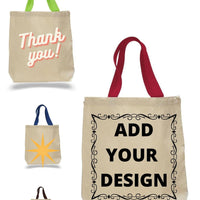 BAGANDTOTE CANVAS TOTE BAG Custom Heavy Cotton Canvas Tote Bag With Contrast Handles