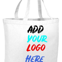 CUSTOM LARGE HEAVY CANVAS TOTE BAGS WITH HOOK AND LOOP CLOSURE
