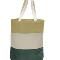 CUSTOM HEAVY CANVAS TOTE BAGS TRI-COLOR