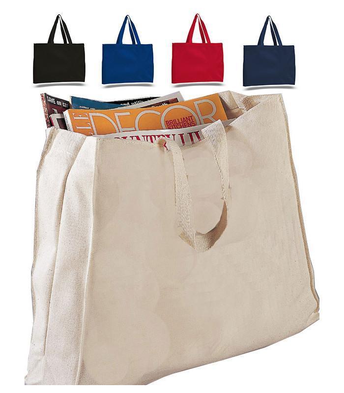 CUSTOM HEAVY WHOLESALE CANVAS TOTE BAGS WITH FULL GUSSET