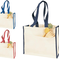 BAGANDTOTE CANVAS TOTE BAG Heavy Canvas Tote Bag with Colored Trim