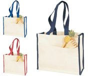 BAGANDTOTE CANVAS TOTE BAG Heavy Canvas Tote Bag with Colored Trim