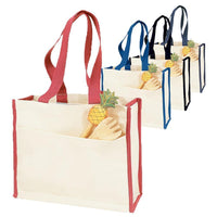 BAGANDTOTE CANVAS TOTE BAG Heavy Canvas Tote Bag with Colored Trim