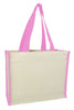 BAGANDTOTE CANVAS TOTE BAG Heavy Canvas Tote Bag with Colored Trim