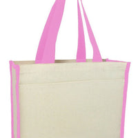BAGANDTOTE CANVAS TOTE BAG Heavy Canvas Tote Bag with Colored Trim