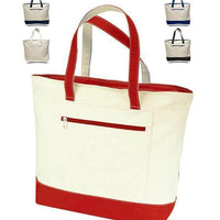 BAGANDTOTE CANVAS TOTE BAG Heavy Canvas Zippered Shopping Tote Bags