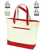 BAGANDTOTE CANVAS TOTE BAG Heavy Canvas Zippered Shopping Tote Bags